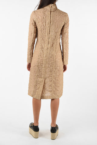 Split -back hem Turtleneck Tunic Dress
