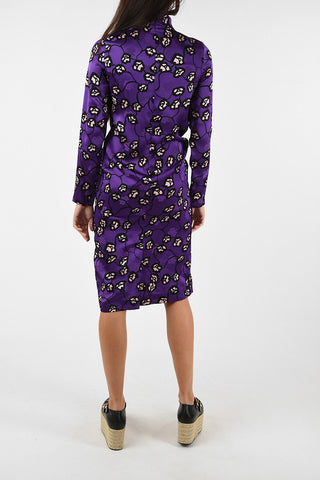 Print Dress with Split Back