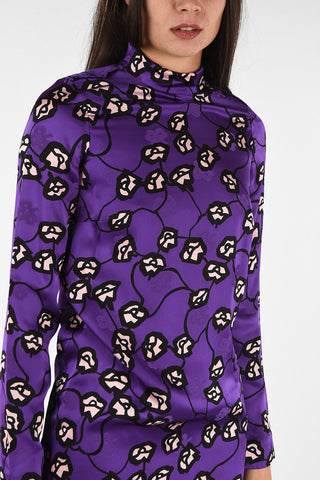Print Dress with Split Back