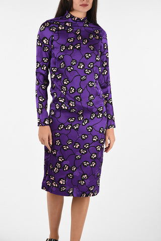 Print Dress with Split Back