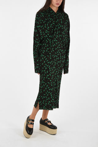 Print Long Sleeve Dress
