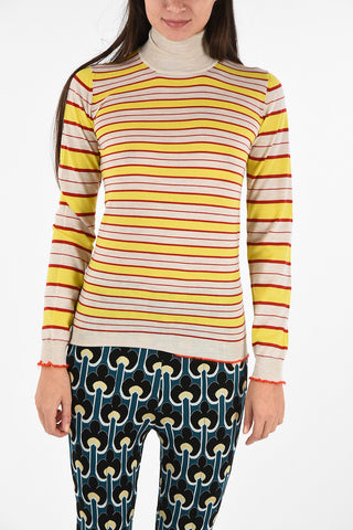 crewneck striped sweater
