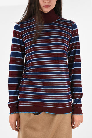 Striped Turtleneck Sweater