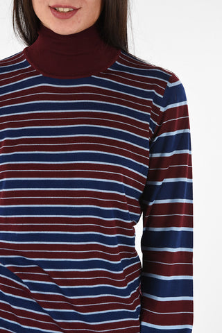 Striped Turtleneck Sweater