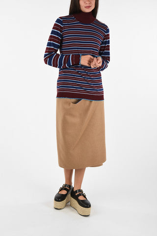 Striped Turtleneck Sweater