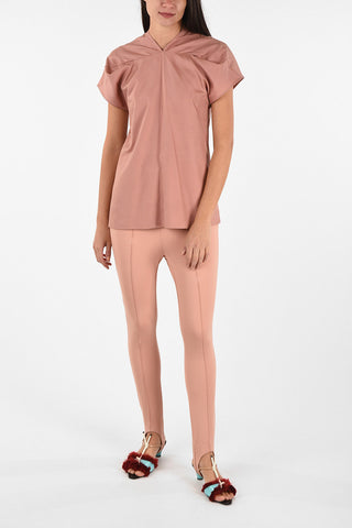 Silk Top with Bow Back