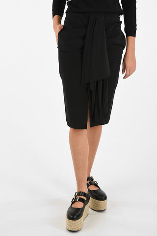 split-front hem Skirt