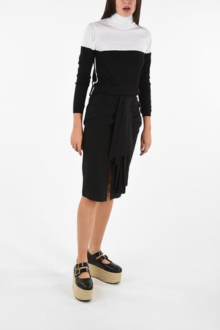split-front hem Skirt