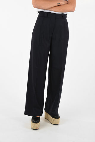 Virgin Wool Wide Leg Pant