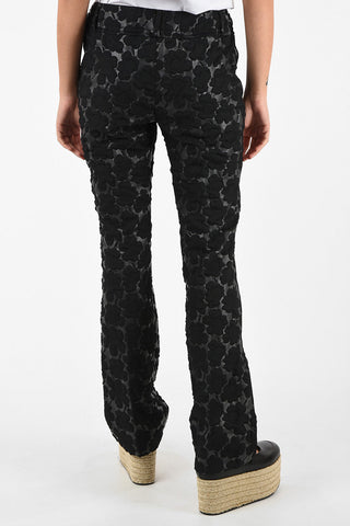 High-Waist Rise Floral-Print Pants