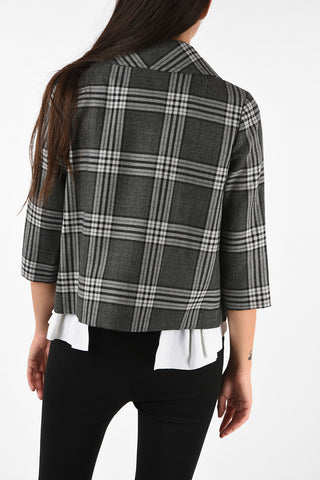 Blazer Crop Tartan