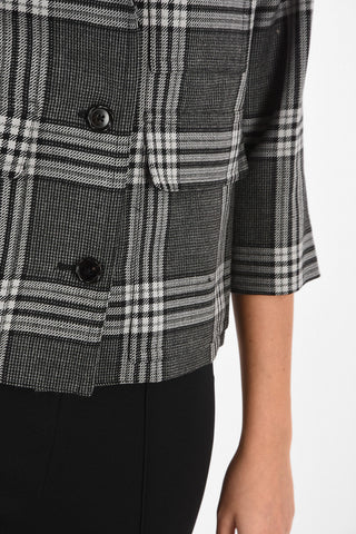 Blazer Crop Tartan