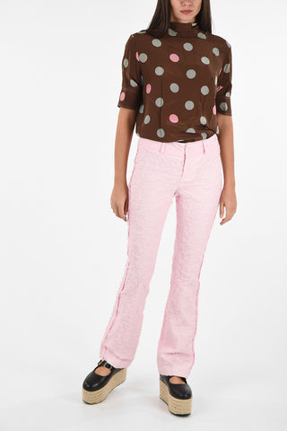 Mid-Rise Waist Boot Cut Pants