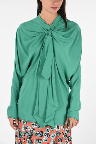 Silk Blouse with Bow
