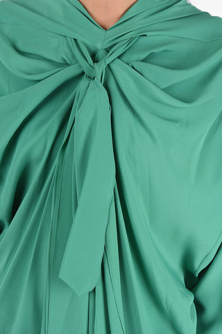 Silk Blouse with Bow
