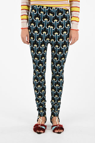 Floral-Print Stirrup Pants