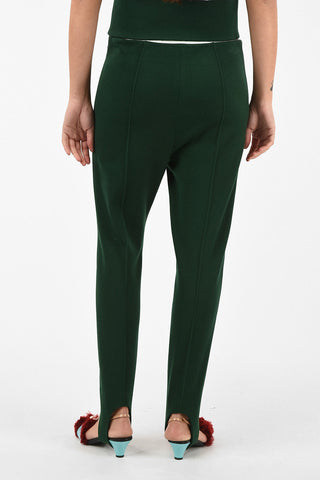 Pantalone a Vita Alta in Lana Stretch