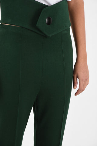Pantalone a Vita Alta in Lana Stretch