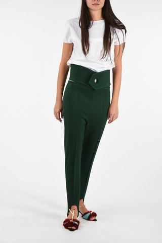 Pantalone a Vita Alta in Lana Stretch