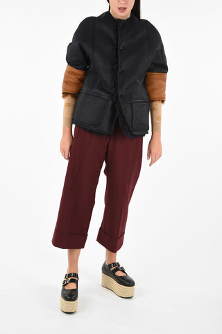 Reversible Shearling Jacket with Pocket