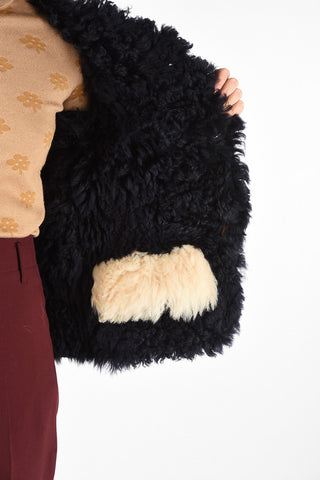 Reversible Shearling Jacket with Pocket