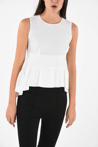Silk Asymmetrical Top with Zip Closure