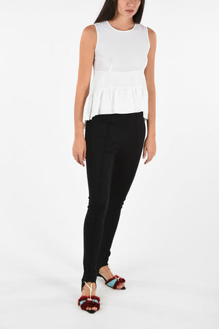 Silk Asymmetrical Top with Zip Closure