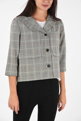 Tartan Crop Blazer