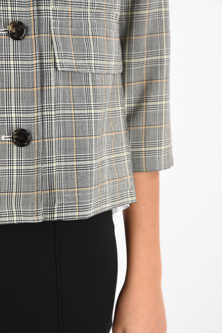 Tartan Crop Blazer