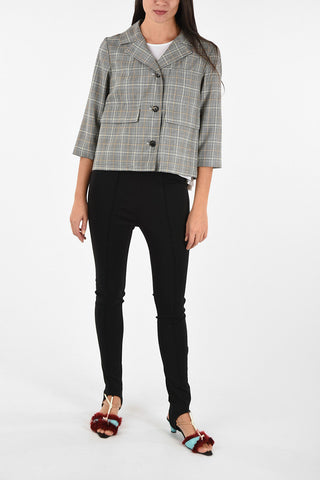 Tartan Crop Blazer