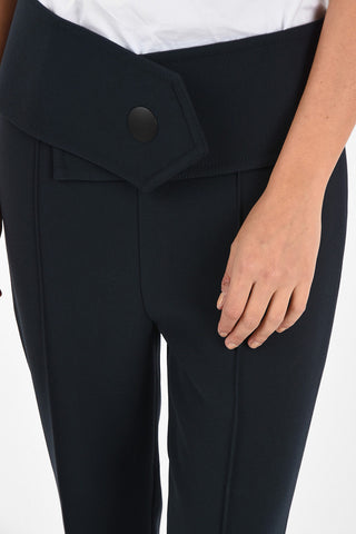 Low-rise waist Stirrup Pants with Belt