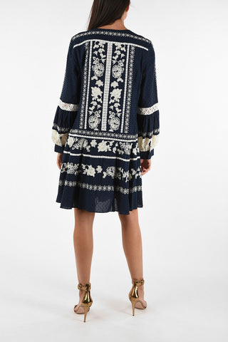 Embroidered Caftan With Petticoat