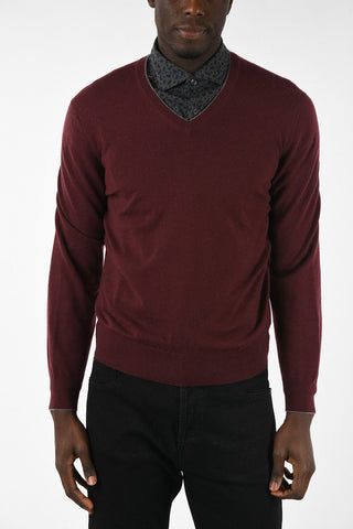 Maglia Collo a V  in Cashmere