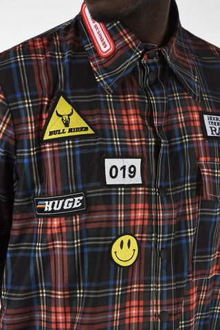 ALIENS AND COWS Checked Shirt With Snap Buttons
