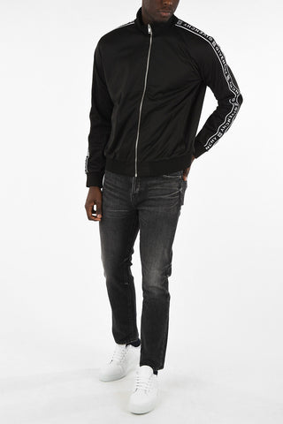 Full Zip Sweatshirt with Contrasting Band