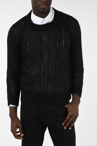 Crochet Crew-Neck Sweater