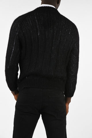 Crochet Crew-Neck Sweater