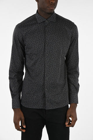 Camicia Slim Fit con Stampa Paisley