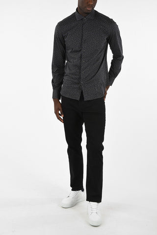 Camicia Slim Fit con Stampa Paisley