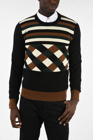 Maglia Girocollo argyle in Cashmere