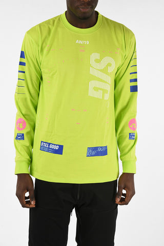 T-Shirt oversize Manica Lunga Stampata