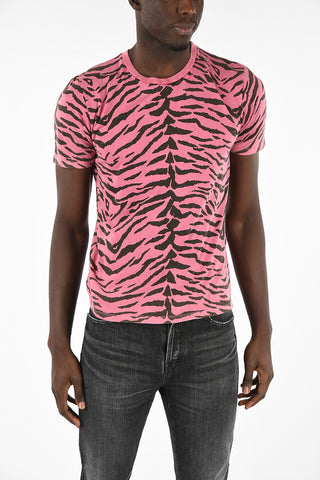Tiger-Printed Cotton T-Shirt