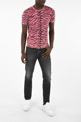 Tiger-Printed Cotton T-Shirt