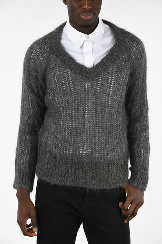Crochet V-Neck Sweater