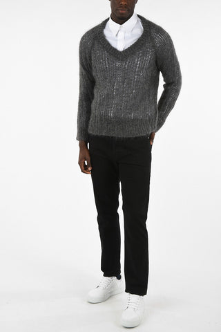 Crochet V-Neck Sweater