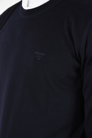 Embroidered Logo Crewneck Sweater