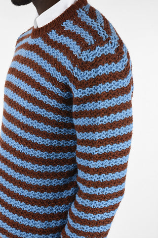 Maglia Girocollo Crochet In Lana