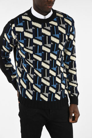 Wool and Cashmere Hand Made Crew-Neck Sweater