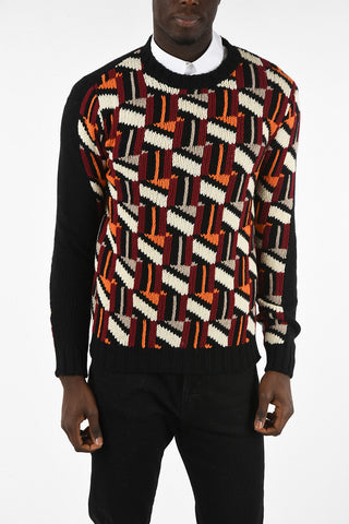 Wool and Cashmere Hand Made Crew-Neck Sweater