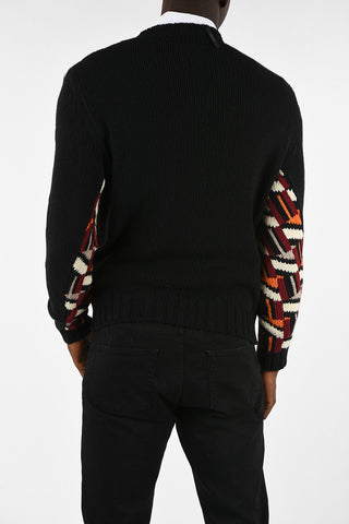 Wool and Cashmere Hand Made Crew-Neck Sweater